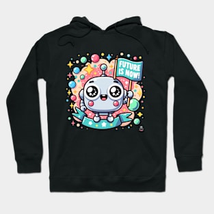 Playful Robot Cartoon Hoodie